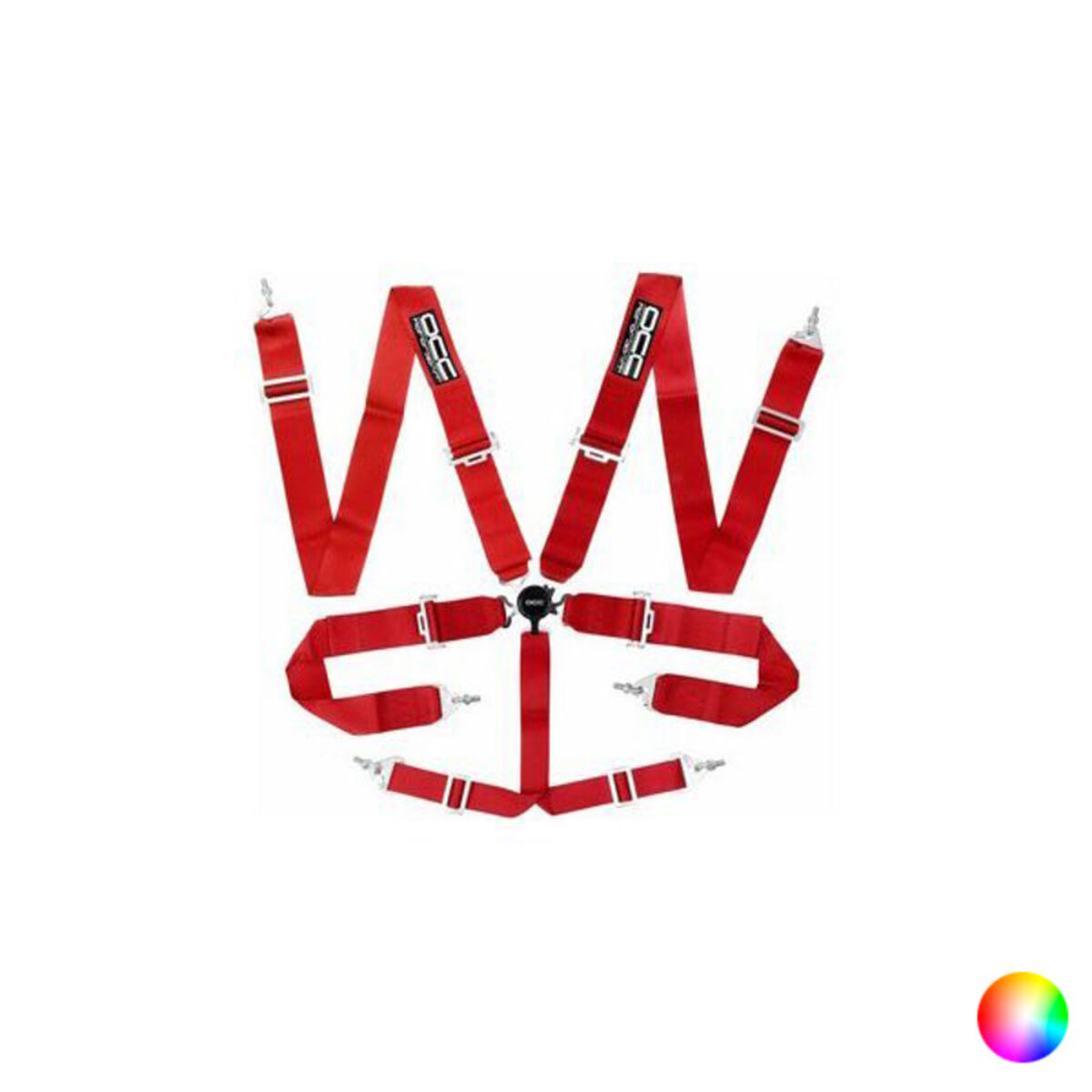 Harness with 6 fastening points Racing OCC Motorsport Red