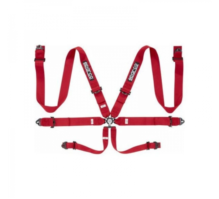 Harness with 6 fastening points Pull Up Racing Sparco Red