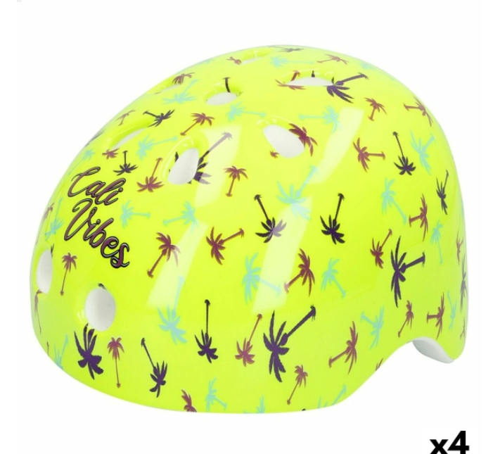 Children's Cycling Helmet Colorbaby Neon Cali Vibes Yellow (4 Units)